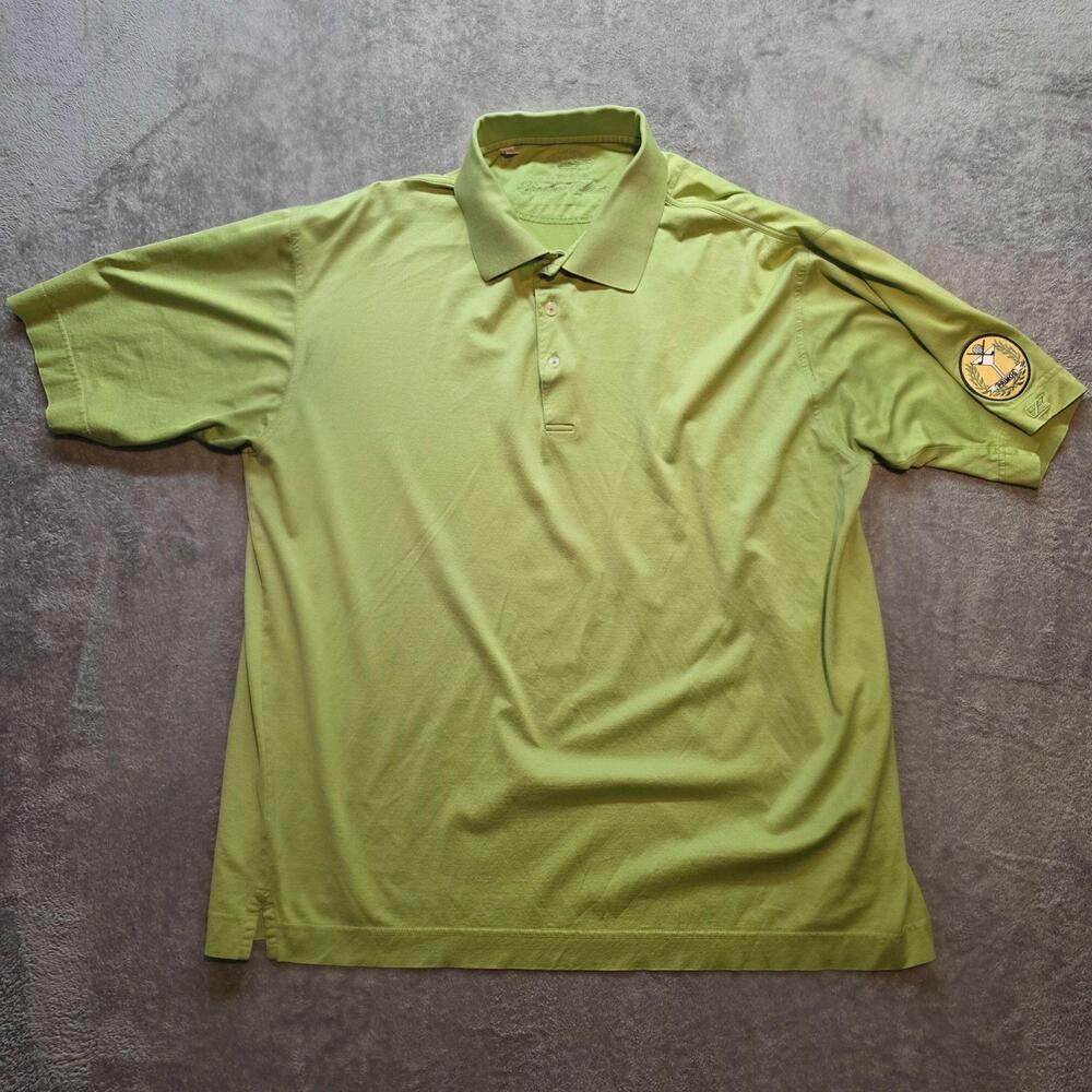 Cutter & Buck Signature Collection Polo Shirt Mens XL Green Primos Golf Patch